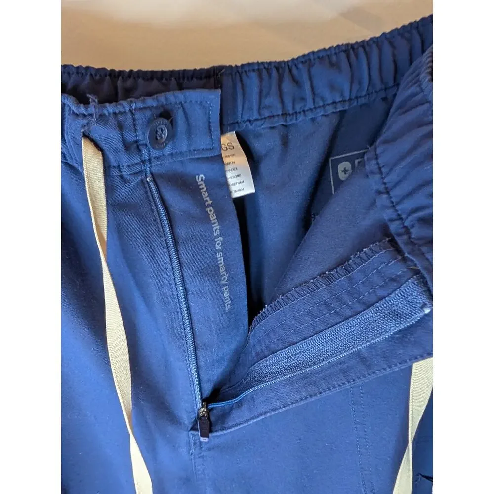 FIGS Technical Collection Scrub Pants Lot of 2 Navy Blue Drawstring XXL AS IS